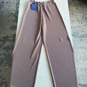 Paloma Wool Tan with Shiny Lavender Thread